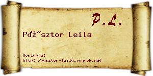 Pásztor Leila névjegykártya