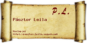 Pásztor Leila névjegykártya